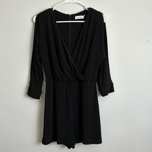 Black Cross-Over Romper
